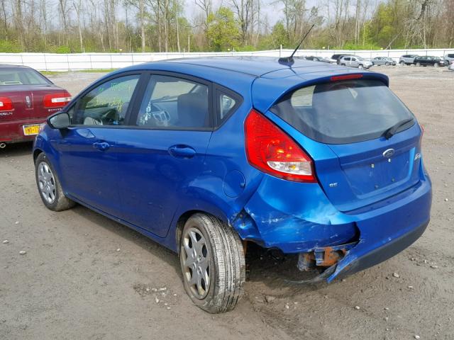 3FADP4EJ2BM162062 - 2011 FORD FIESTA SE BLUE photo 3