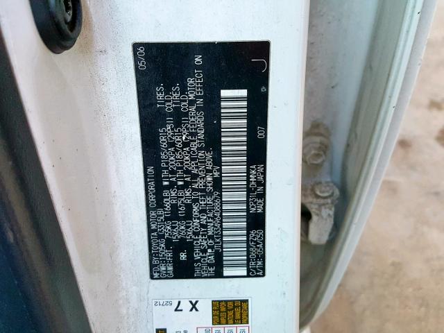 JTLKT334964088679 - 2006 TOYOTA SCION XB 白色 照片 10