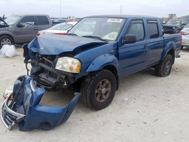 1N6ED27Y24C448386 - 2004 NISSAN FRONTIER C BLUE photo 2