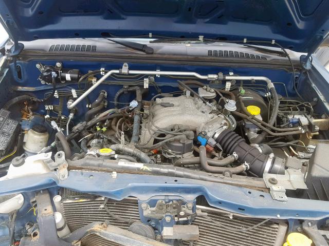 1N6ED27Y24C448386 - 2004 NISSAN FRONTIER C BLUE photo 7