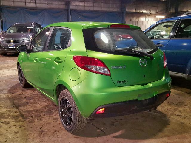 JM1DE1KY9D0159214 - 2013 MAZDA MAZDA2 GREEN photo 3