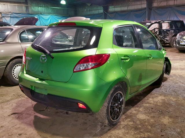 JM1DE1KY9D0159214 - 2013 MAZDA MAZDA2 GREEN photo 4