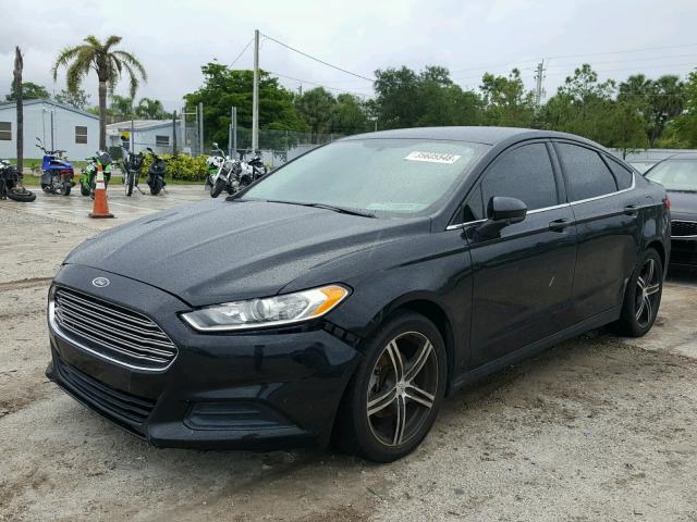 1FA6P0G7XE5367738 - 2014 FORD FUSION S BLACK photo 2