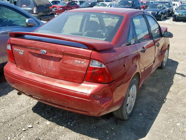 1FAFP34N35W315544 - 2005 FORD FOCUS MAROON photo 4