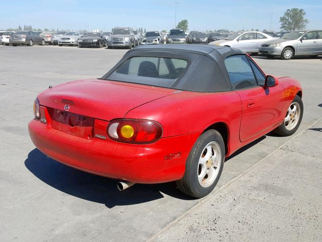 JM1NB3535Y0140867 - 2000 MAZDA MX-5 MIATA RED photo 4