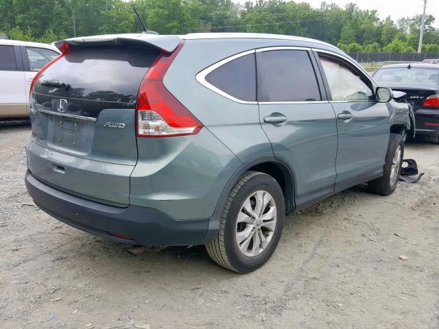 2HKRM4H76CH630049 - 2012 HONDA CR-V EXL GREEN photo 4