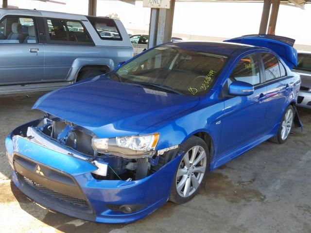 JA32U8FW8FU005860 - 2015 MITSUBISHI LANCER GT BLUE photo 2