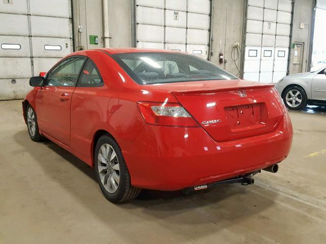 2HGFG1B93AH533143 - 2010 HONDA CIVIC EXL RED photo 3