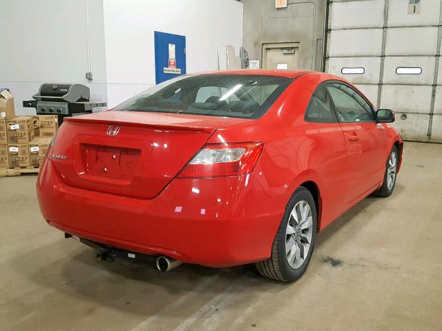 2HGFG1B93AH533143 - 2010 HONDA CIVIC EXL RED photo 4