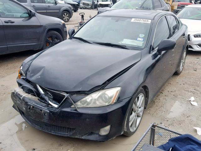 JTHBK262572058013 - 2007 LEXUS IS 250 BLACK photo 2