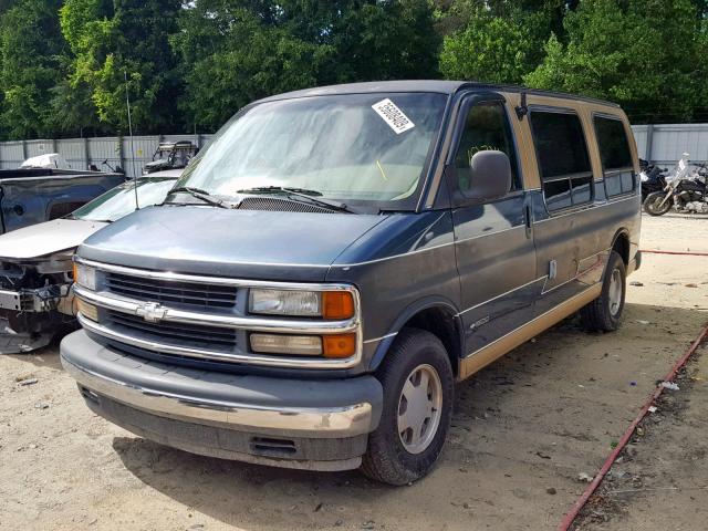 1GBFG15R2X1033416 - 1999 CHEVROLET EXPRESS G1 BLUE photo 2