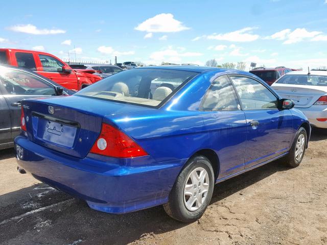 1HGEM21115L042357 - 2005 HONDA CIVIC DX V BLUE photo 4