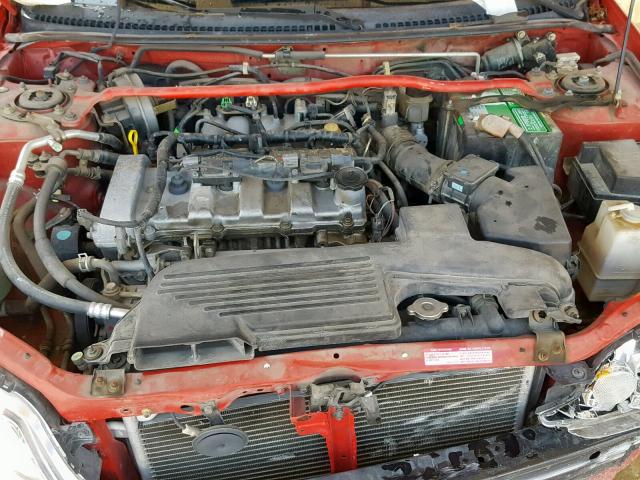 JM1BJ245021446282 - 2002 MAZDA PROTEGE PR RED photo 7