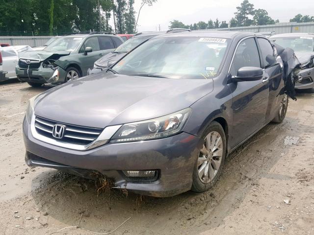 1HGCR2F84EA143161 - 2014 HONDA ACCORD EXL GRAY photo 2