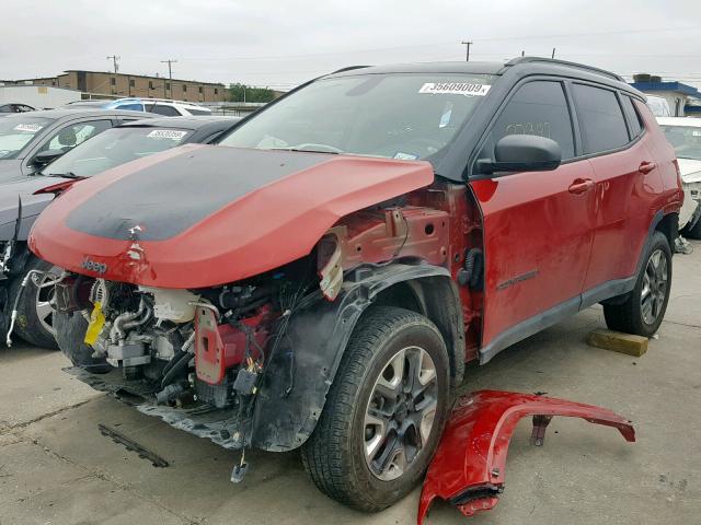 3C4NJDDB7JT234467 - 2018 JEEP COMPASS TR RED photo 2