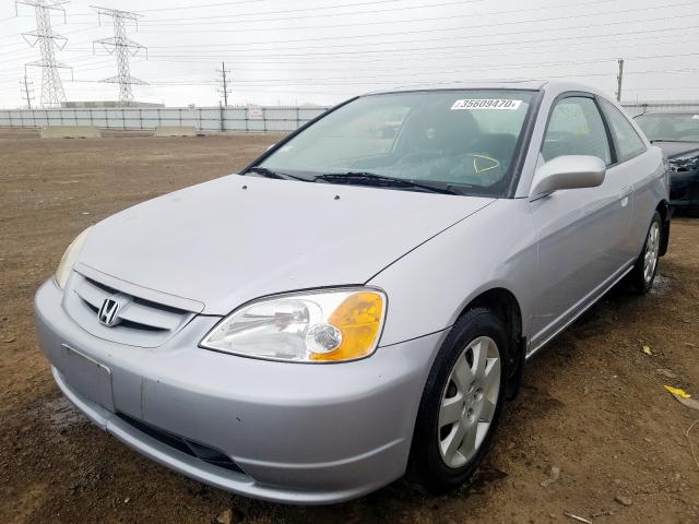 1HGEM22992L105592 - 2002 HONDA CIVIC EX  photo 2