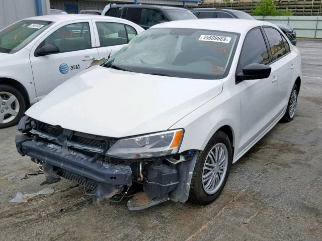 3VW2K7AJ4EM333144 - 2014 VOLKSWAGEN JETTA BASE WHITE photo 2