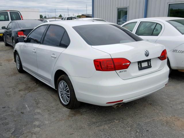 3VW2K7AJ4EM333144 - 2014 VOLKSWAGEN JETTA BASE WHITE photo 3