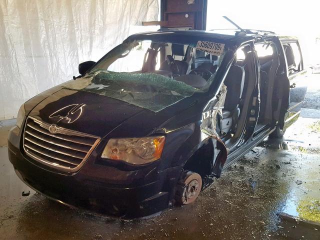 2A8HR54P48R771262 - 2008 CHRYSLER TOWN & COU BLACK photo 2