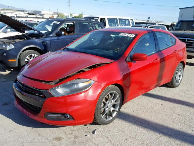 1C3CDFBA0DD307178 - 2013 DODGE DART SXT RED photo 2