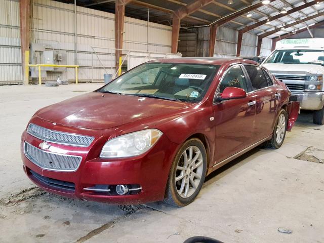 1G1ZK57748F169134 - 2008 CHEVROLET MALIBU LTZ MAROON photo 2