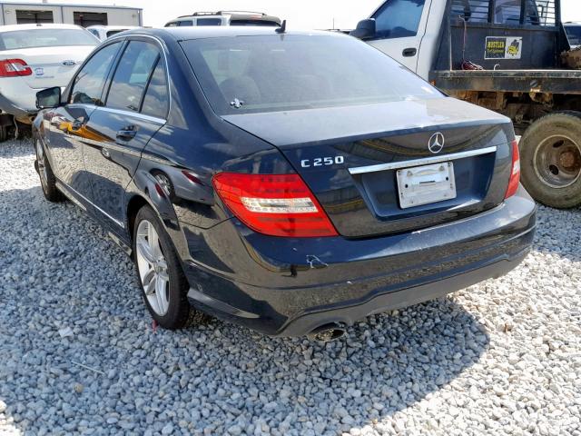 WDDGF4HB2CR230736 - 2012 MERCEDES-BENZ C 250 BLACK photo 3