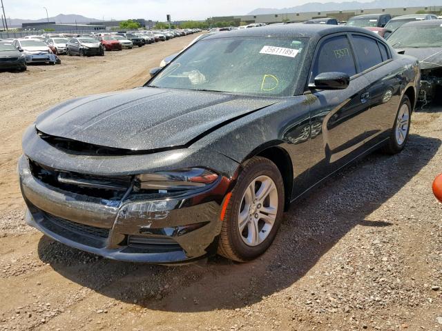 2C3CDXBG7JH323452 - 2018 DODGE CHARGER SX BLACK photo 2