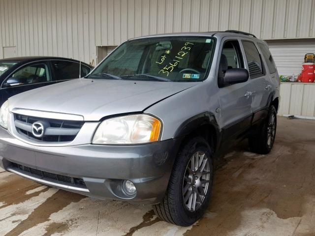 4F2YZ941X4KM19385 - 2004 MAZDA TRIBUTE LX SILVER photo 2