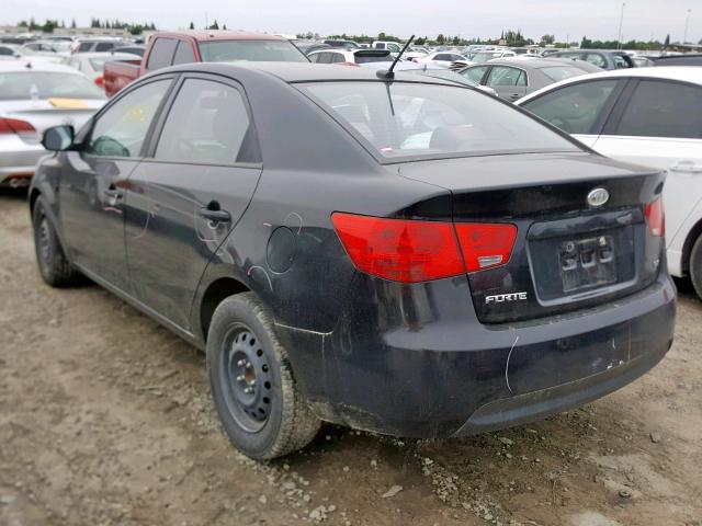 KNAFU4A2XA5170888 - 2010 KIA FORTE EX BLACK photo 3