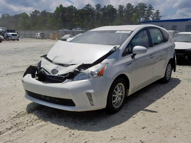 JTDZN3EU4C3129304 - 2012 TOYOTA PRIUS V WHITE photo 2