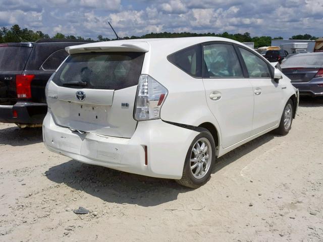 JTDZN3EU4C3129304 - 2012 TOYOTA PRIUS V WHITE photo 4