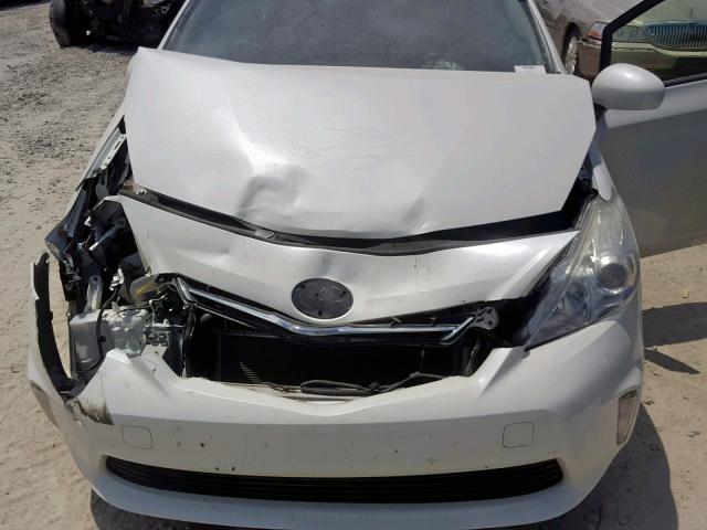 JTDZN3EU4C3129304 - 2012 TOYOTA PRIUS V WHITE photo 7