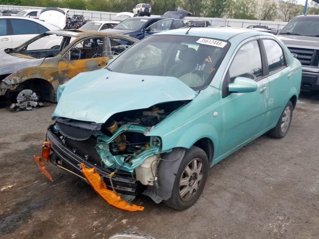 KL1TD52655B361890 - 2005 CHEVROLET AVEO BASE Yaşıl foto 2