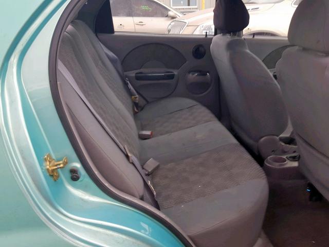 KL1TD52655B361890 - 2005 CHEVROLET AVEO BASE Yaşıl foto 6