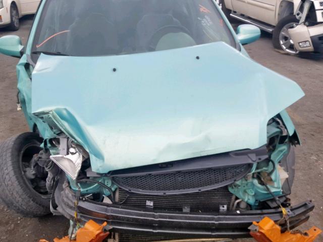 KL1TD52655B361890 - 2005 CHEVROLET AVEO BASE Yaşıl foto 7