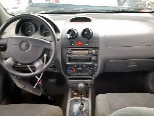 KL1TD52655B361890 - 2005 CHEVROLET AVEO BASE Yaşıl foto 9