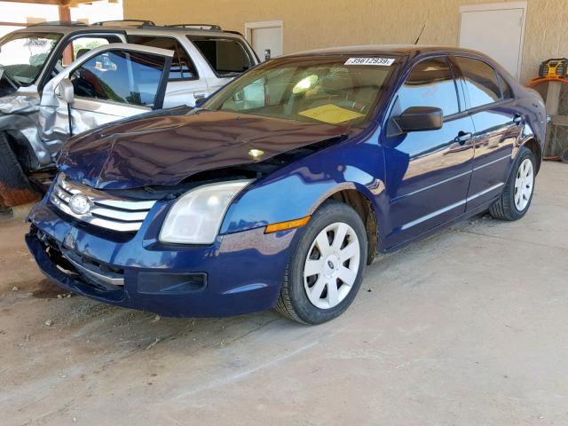 3FAHP06Z87R228381 - 2007 FORD FUSION S BLUE photo 2