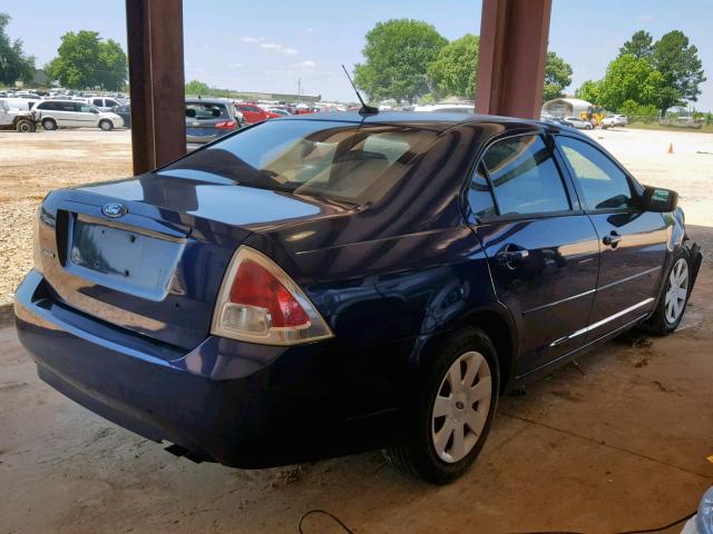 3FAHP06Z87R228381 - 2007 FORD FUSION S BLUE photo 4