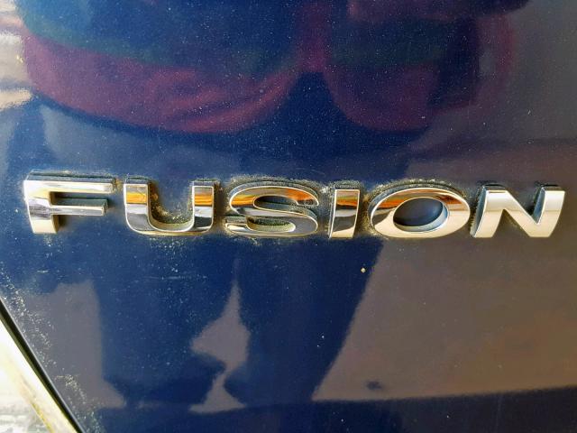 3FAHP06Z87R228381 - 2007 FORD FUSION S BLUE photo 9