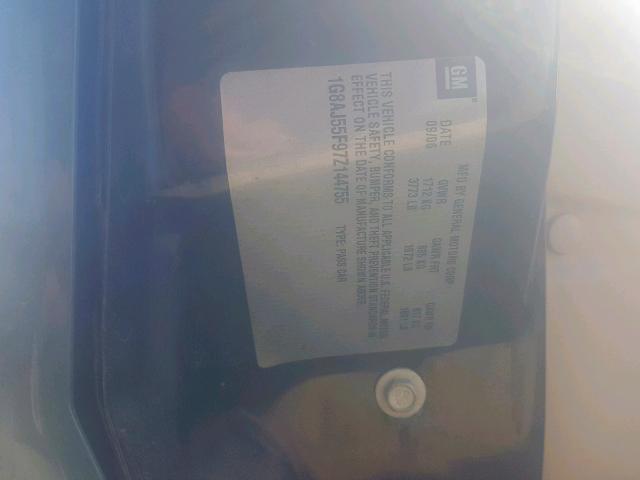 1G8AJ55F97Z144755 - 2007 SATURN ION LEVEL GREEN photo 10