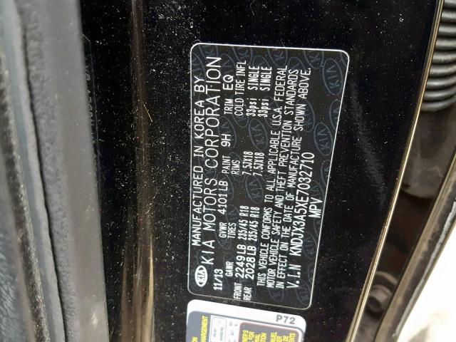 KNDJX3A5XE7032710 - 2014 KIA SOUL ! Qara foto 10