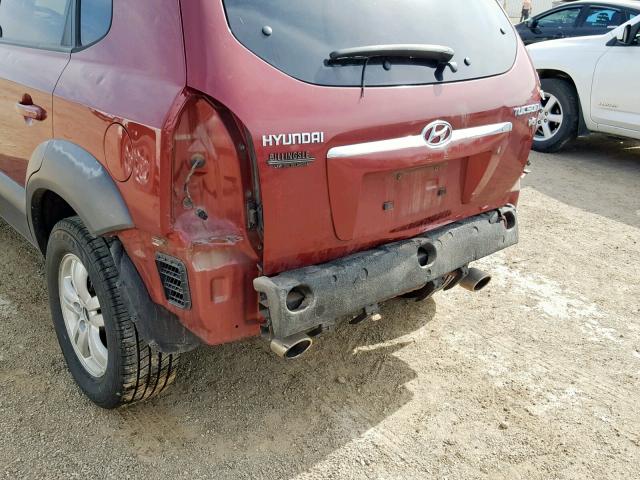 KM8JN12D98U912136 - 2008 HYUNDAI TUCSON SE MAROON photo 9