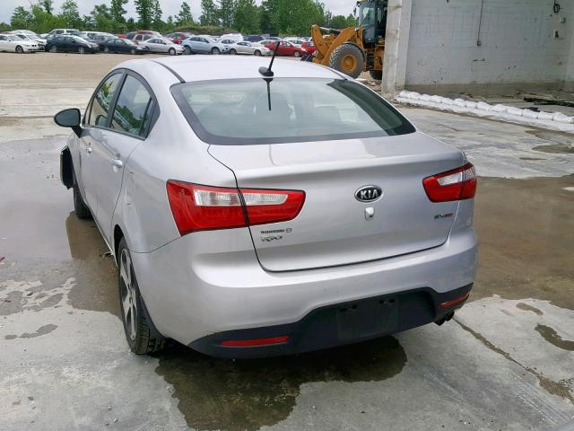 KNADN4A32C6047922 - 2012 KIA RIO EX SILVER photo 3