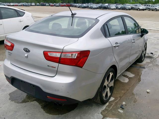 KNADN4A32C6047922 - 2012 KIA RIO EX SILVER photo 4