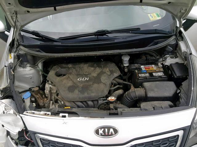 KNADN4A32C6047922 - 2012 KIA RIO EX SILVER photo 7