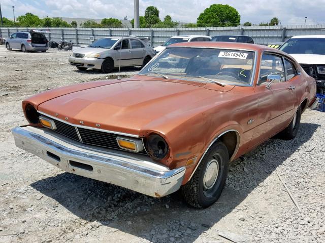 6K91L104614 - 1976 FORD MAVERICK RED photo 2