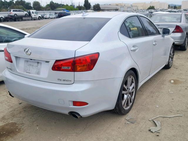 JTHBK262472035175 - 2007 LEXUS IS 250 SILVER photo 4