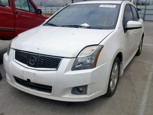 3N1AB6AP1CL632111 - 2012 NISSAN SENTRA 2.0 WHITE photo 2