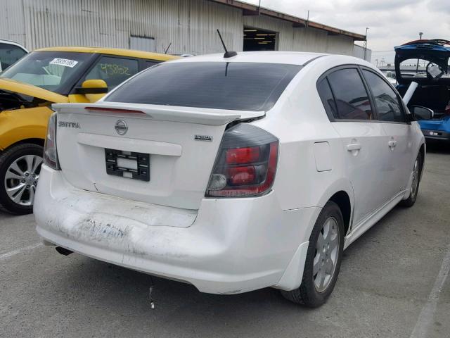 3N1AB6AP1CL632111 - 2012 NISSAN SENTRA 2.0 WHITE photo 4