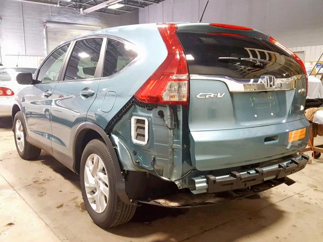 2HKRM4H51GH723677 - 2016 HONDA CR-V EX BLUE photo 3